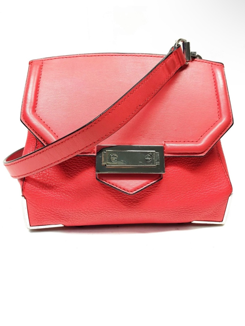 Alexander Wang Red Leather Crossbody with Silver Hardware